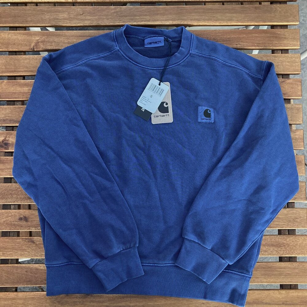 Carhartt WIP Nelson Sweatshirt - S - Elder Blue - Picture 4 of 6